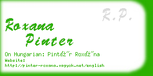 roxana pinter business card